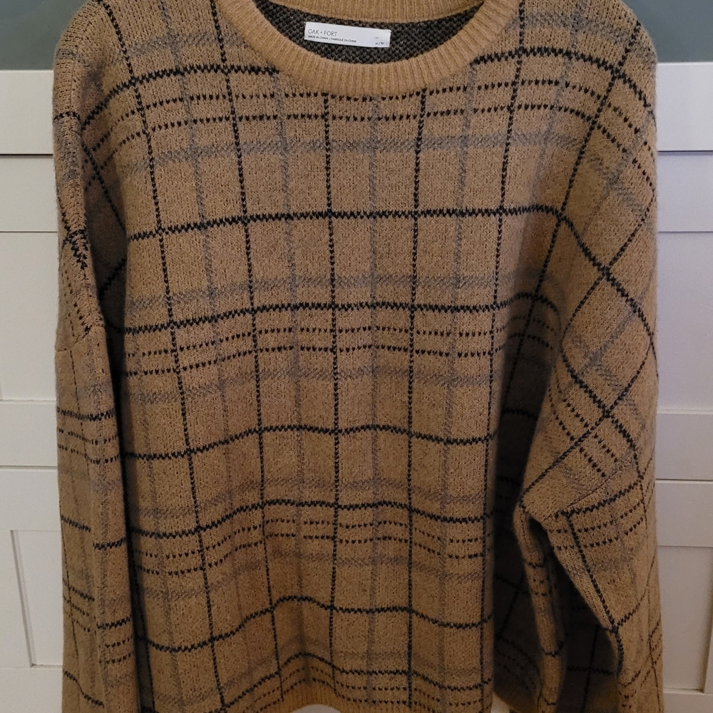 OAK + FORT Plaid Sweater